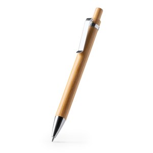 BAMBIK Ball pen in bamboo with aluminium details - EgotierPro BL1342
