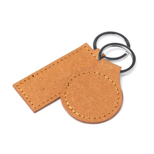 LUXOR Recycled leather keyring in two designs