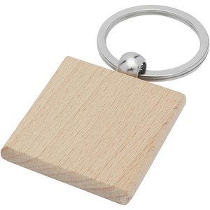 Gioia beech wood squared keychain - EgotierPro 118121