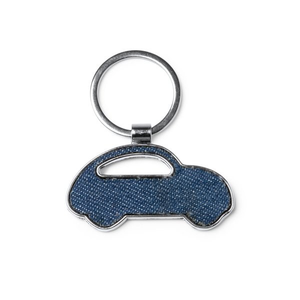 Claps 47174 - Denim Car-Shaped Keychain