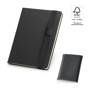 A5 notepad in PU with smooth ivory-colored sheets - Egotier 93789