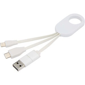 Troop 4-in-1 recycled plastic charging cable - EgotierPro 124435