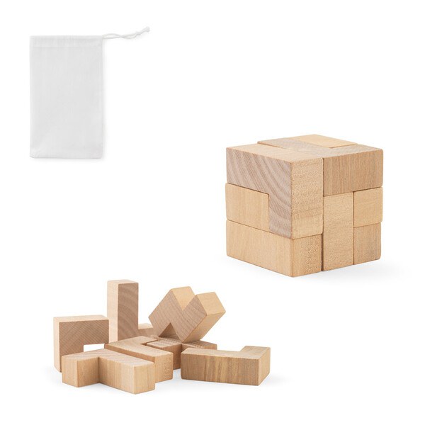 Wooden puzzle with 7 pieces