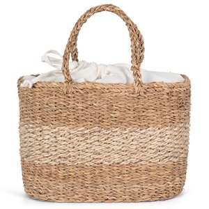 Kimood KINS138 - Eco-friendly striped seagrass basket bag