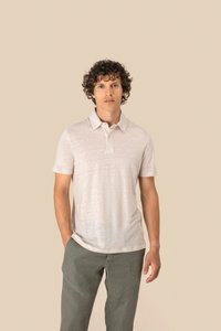 Spasso SP217 - Men's knitted linen polo shirt