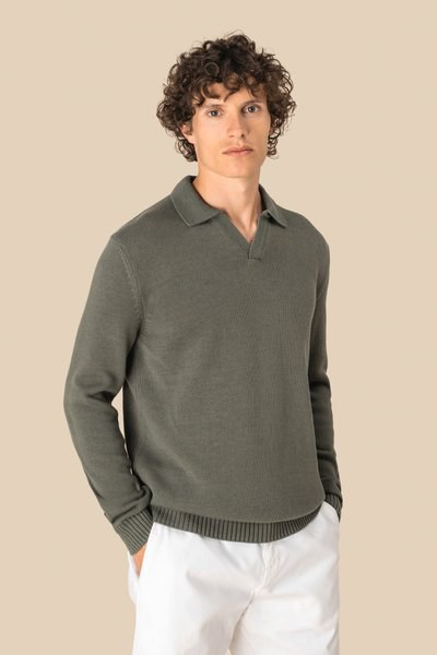 Spasso SP901 - Men's jumper with polo collar
