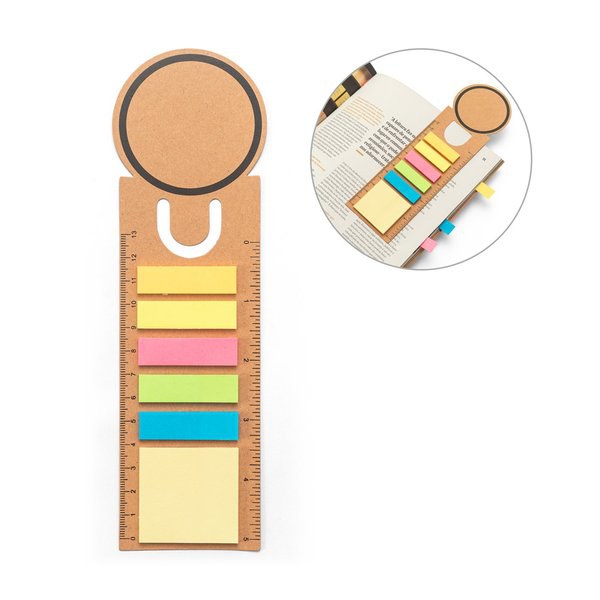 3-in-1 office set, made from 100% recycled paper, with a round top and black printing all around