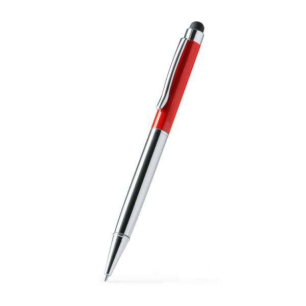 BRAVOS Ballpoint pen with recycled aluminium body and touch pointer