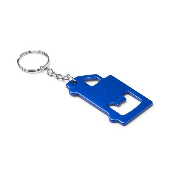 TOLVAK Opener keyring made of aluminium in the shape of a truck