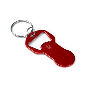 Stamina KO1799 - TAGAN Recycled aluminum keychain bottle opener with coin for the shopping cart