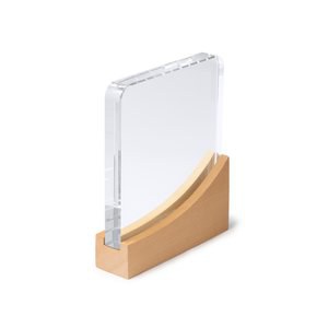 Stamina PR1706 - KUDER Rectangular design glass trophy with bamboo base