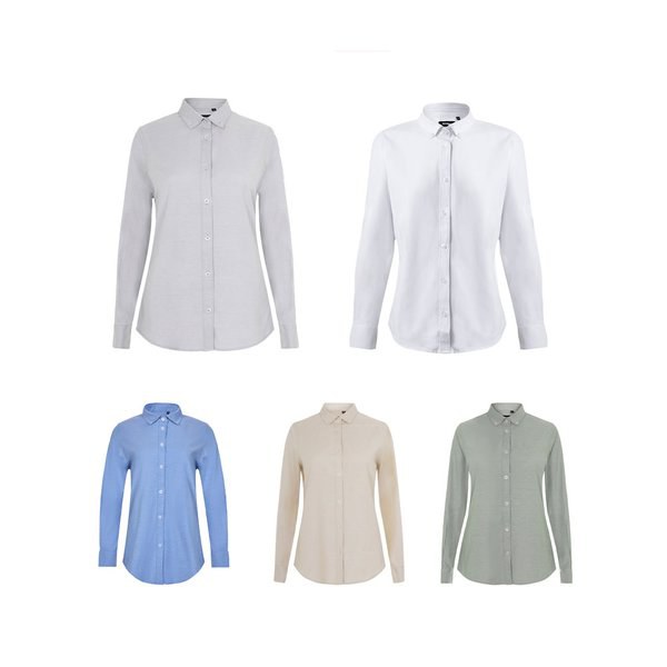 Velilla 36158 - Oxford shirt (180 g/m²) for women, made from cotton (50%), polyester (45%) and elastane (5%)