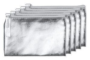 Pack of 5 Stamina MN7570 - MAUVE PU purse in a glossy finish design