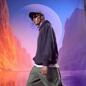 AWDIS JH180 - Distressed effect hoodie