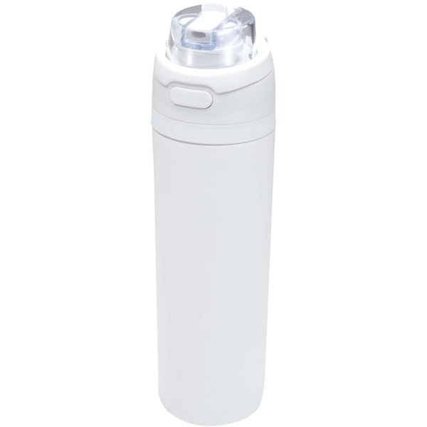 Theron 800 ml RCS recycled single wall stainless steel water bottle with dual function lid - EgotierPro 100951
