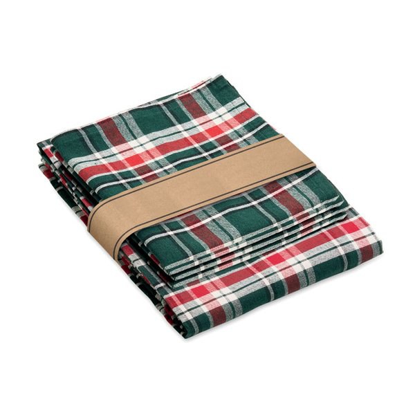 SANTABLE Chequer cotton tablecloth set - GiftRetail CX1599