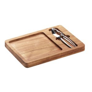NUTPLATE Acacia nut cracker set - GiftRetail MO2627