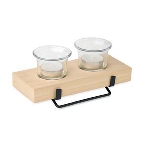 IRONDLE Tea light holder set with stand - GiftRetail MO3114