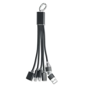 HUBLUE 3-in-1 charging cable keyring - GiftRetail MO3150