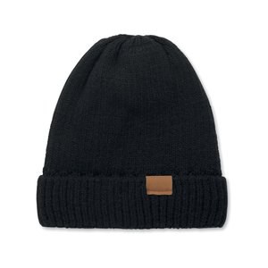 PUNTOS Knitted beanie with cuff - GiftRetail MO3221